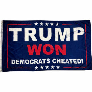 buy trump won flag democrats cheated blue outdoor