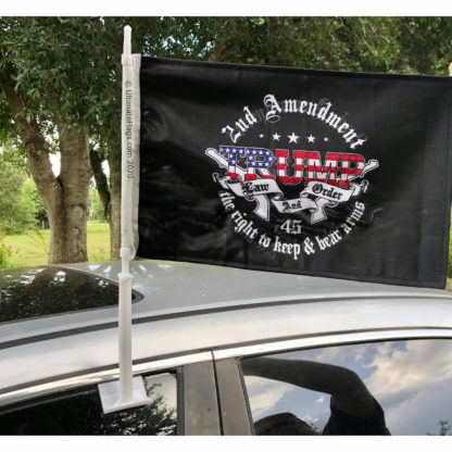 law and order 2nd amendment trump flags for sale for car truck automobile