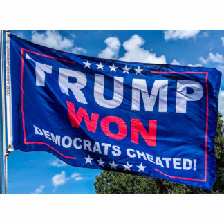 trump won democrats cheated flag