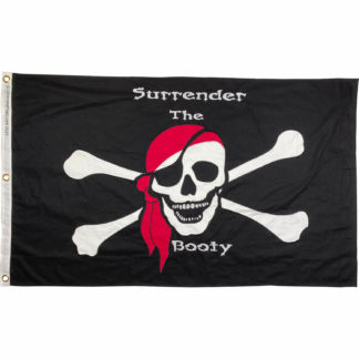 buy pirate flag surrender the booty flags for sale premuim cotton