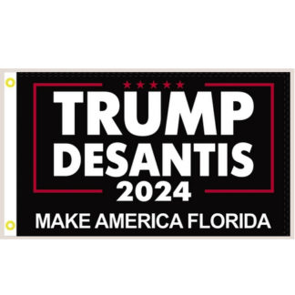 Trump Desantis Flag Make America Florida Flags for sale in double sided outdoor 3x5 feet size printed