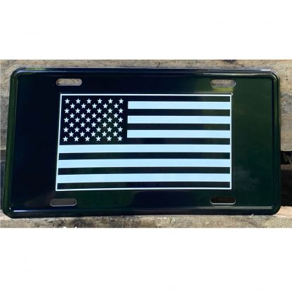 black white usa tag