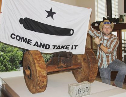 come and take it flag cannon of gonzales, tx 1835 historic flag