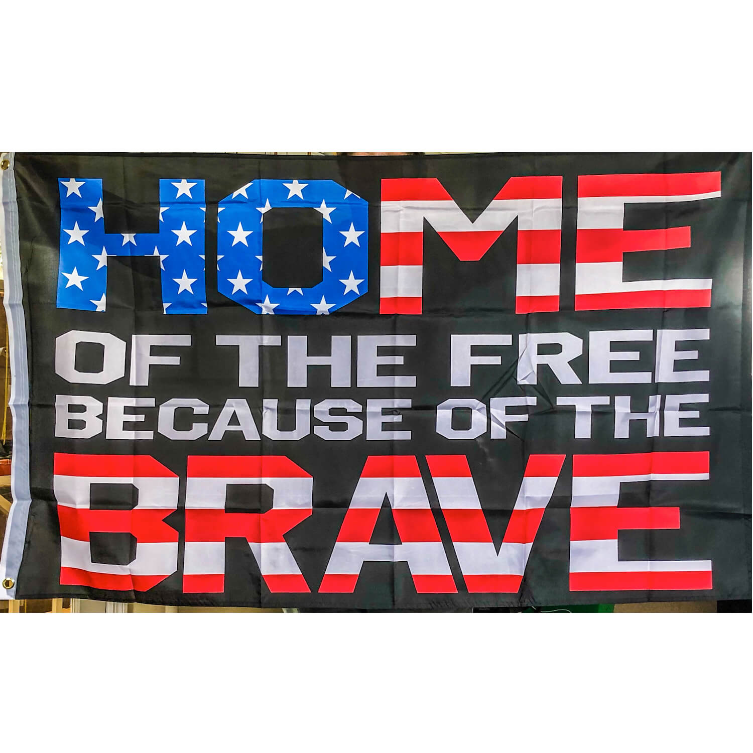 home of the free because of the brave flag