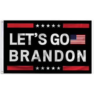 let's go brandon flag with usa flag in design double sided for outdoors no text backwards