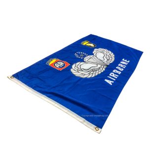 airborne flag for sale blue with wing symbol