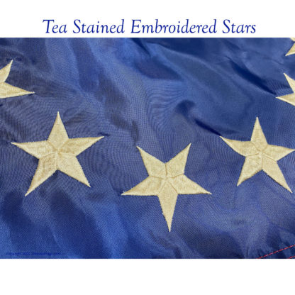 Betsy Ross Flag - Patriotic USA 13 Star Flags - Tea Stained Sewn 3 x 5 ft. - Image 3