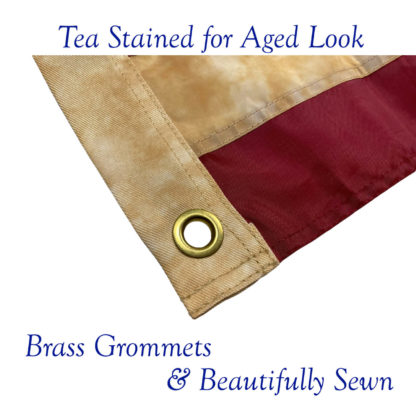 buy 13 star usa flag patriotic american flag with brass grommets and beautifully sewn with tea staining for vintage antiqued look