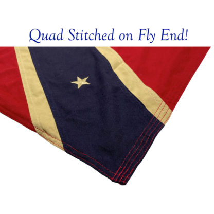 Confederate Battle Flag -  Cotton Embroidered - 3 x 5 ft. Antiqued - Image 4