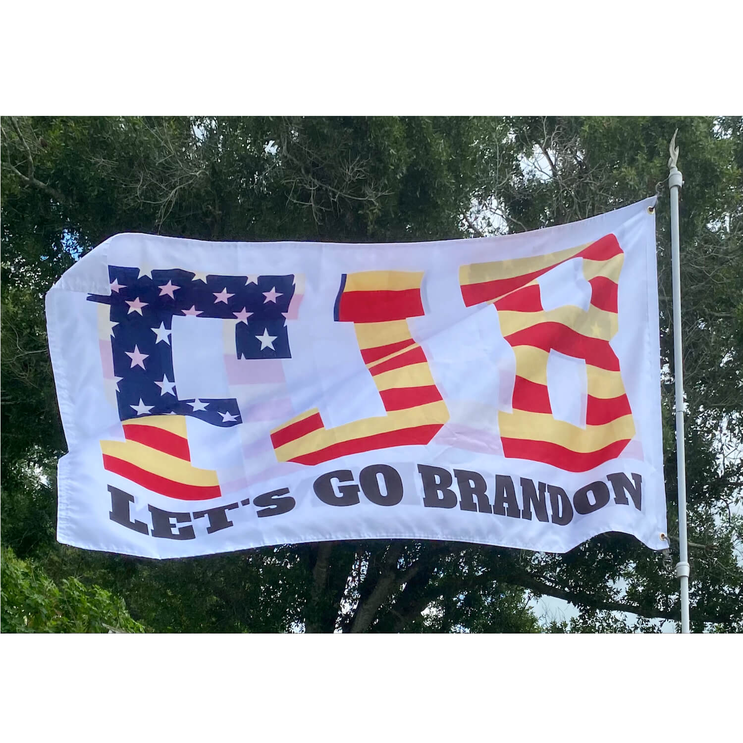 fjb let's go brandon flag with usa flag colors overlayed in fjb on white background flags for sale outdoor double sided 3x5 feet
