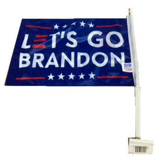 lets go brandon flag clip on for car truck 12 x 18 inch