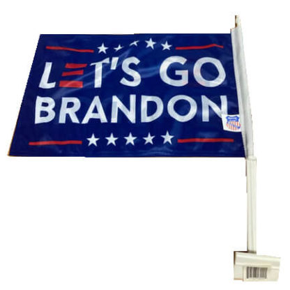 lets go brandon flag clip on for car truck 12 x 18 inch