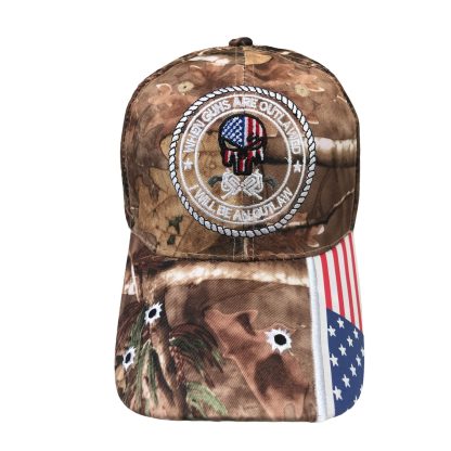 forest camo outlaw cap front view