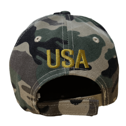 camo god bless america cap back side adjustable