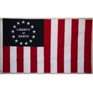 sons of liberty flag with 13 star liberty or death words inside circle of stars. Polyester 3x5 outdoor flag for sale