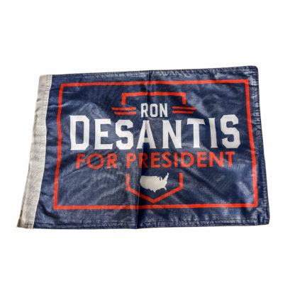 Ron Desantis for President Flags for Sale - Blue - Boat / ATV / Golf Cart / Bike Flags (12 x 18 inch Sleeve) - Double Sided - Image 2