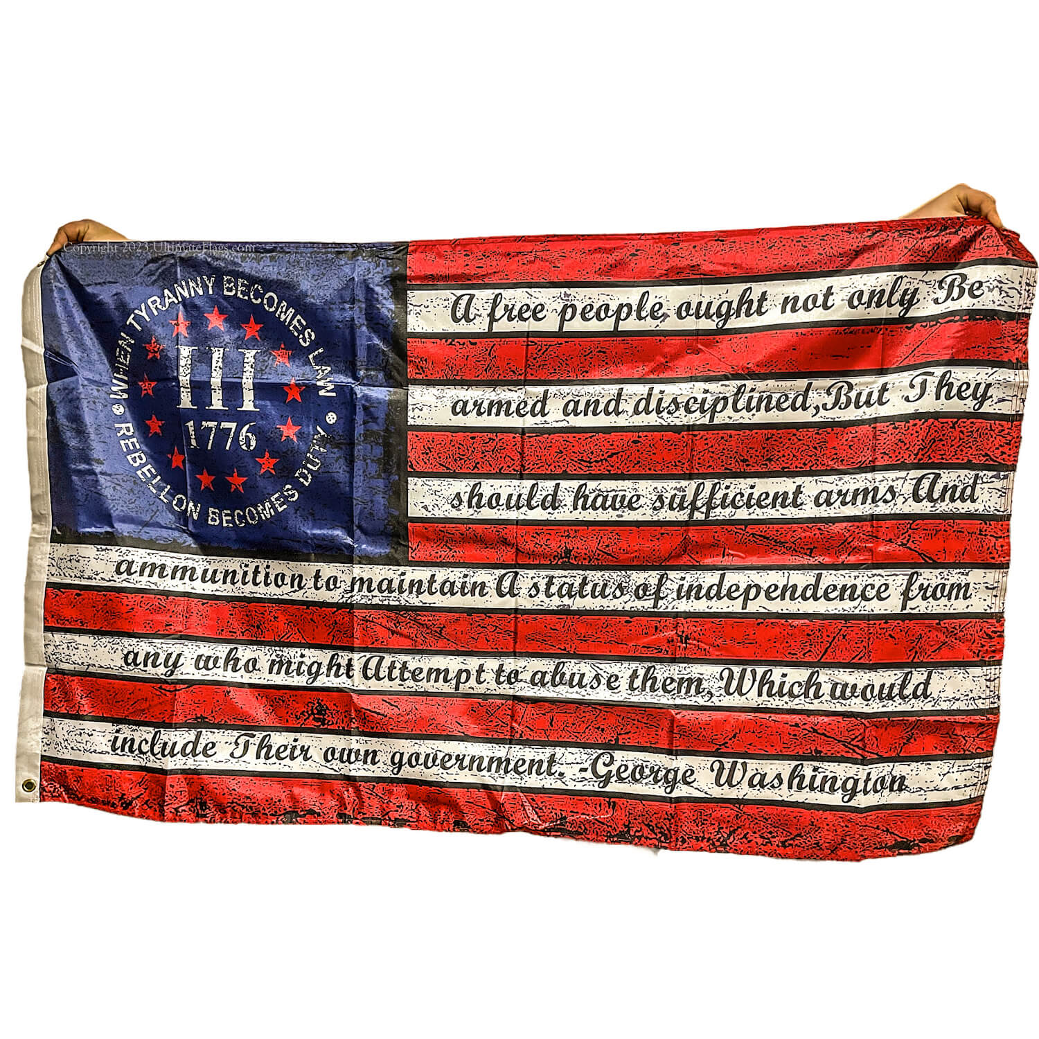 3% 1776 2nd amendment flag