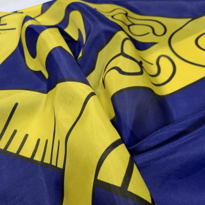 masonic flag yellow logo blue field