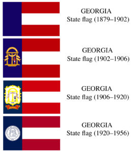 state of georgia flag design variations through history 1879-1956