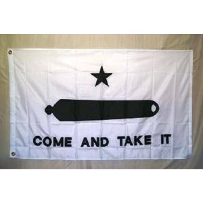 Gonzales Come & Take It Cannon Double Nylon Embroidered 5 X 8 ft.