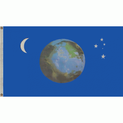 Earth with Stars Flag 3 X 5 ft. Standard