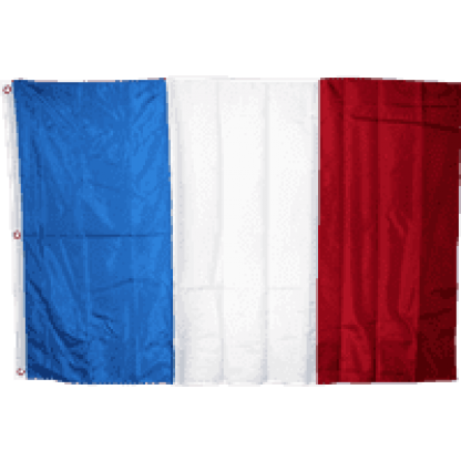 France Nylon Embroidered Flag 4 x 6 ft.