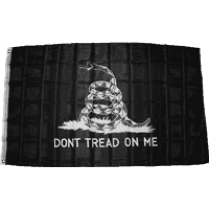 Don't Tread on Me Black Gadsden Flag 3 X 5 ft. Standard