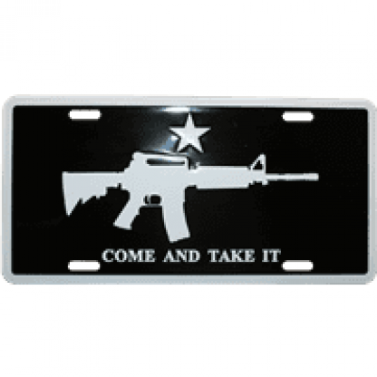 M4 Come & Take It (Black) License Plate