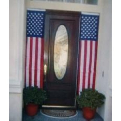 USA Flag 8x20 Foot  Banner - Nylon Embroidered