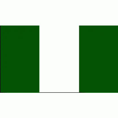 Nigeria Flag License Plate Blank