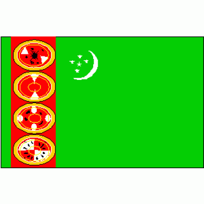 Turkmenistan Flag 3 X 5 ft. Standard