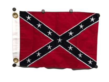 rebel cotton embroidered flag 12x18 inch