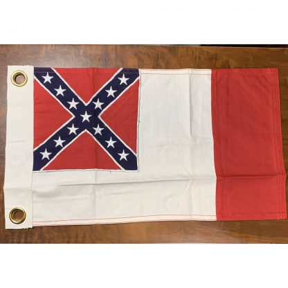 3rd national confederate flag embroidered cotton in 12 x 18 inch