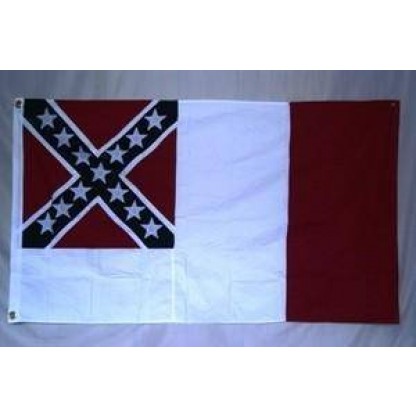 2x3 ft 3rd national confederate flag cotton