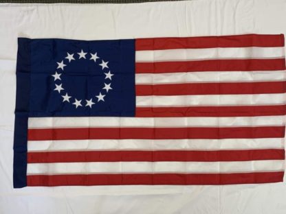 Betsy Ross Flag 3x5 ft Pole Hem - Nylon Embroidered with Sleeve Hoist (USA Made)