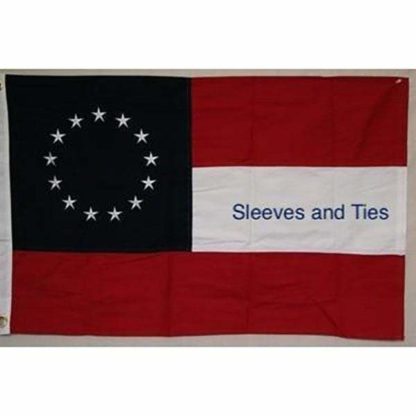 stars and bars flag on sleeve with ties