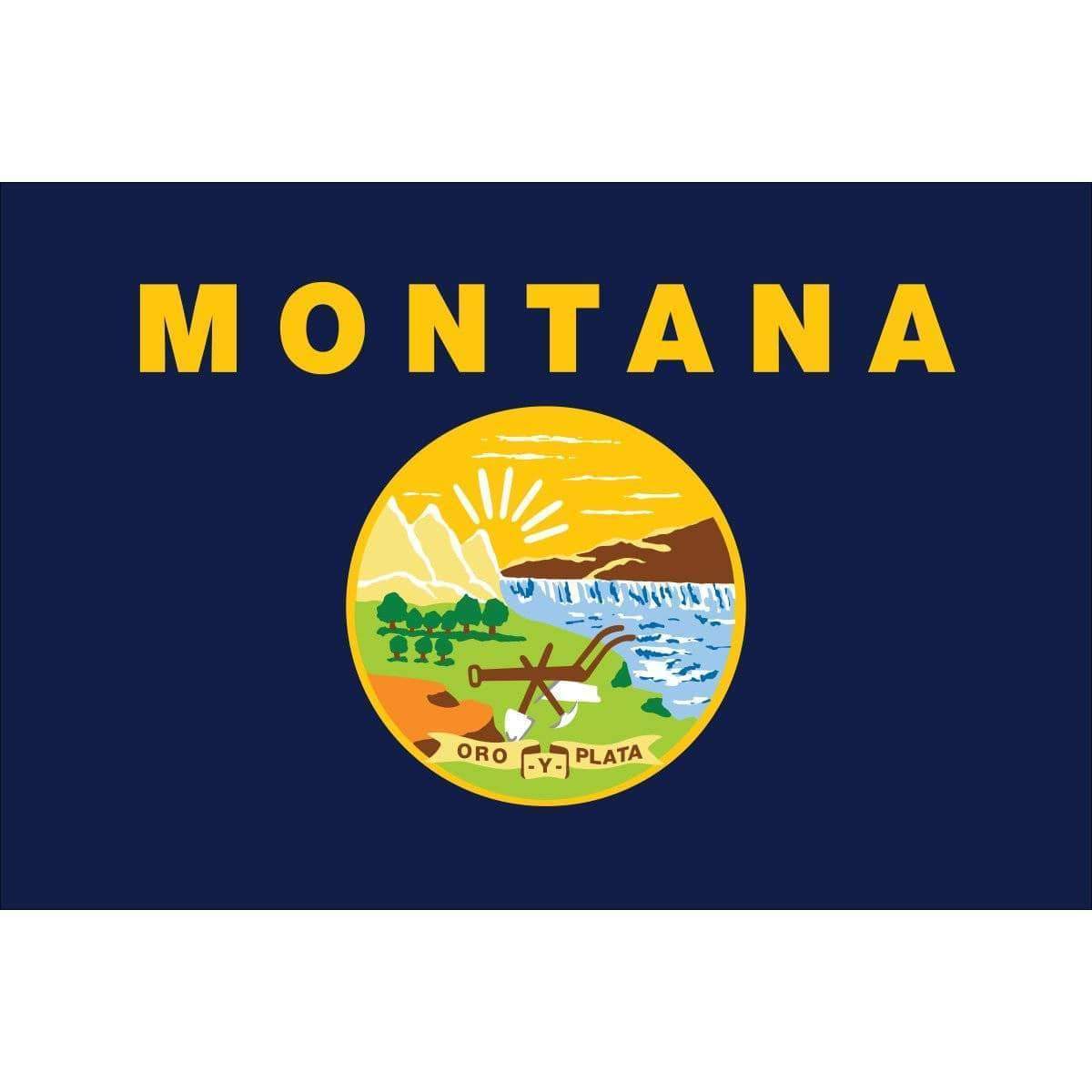 State of Montana Flag - Nylon Dyed - Outdoor - Made in America