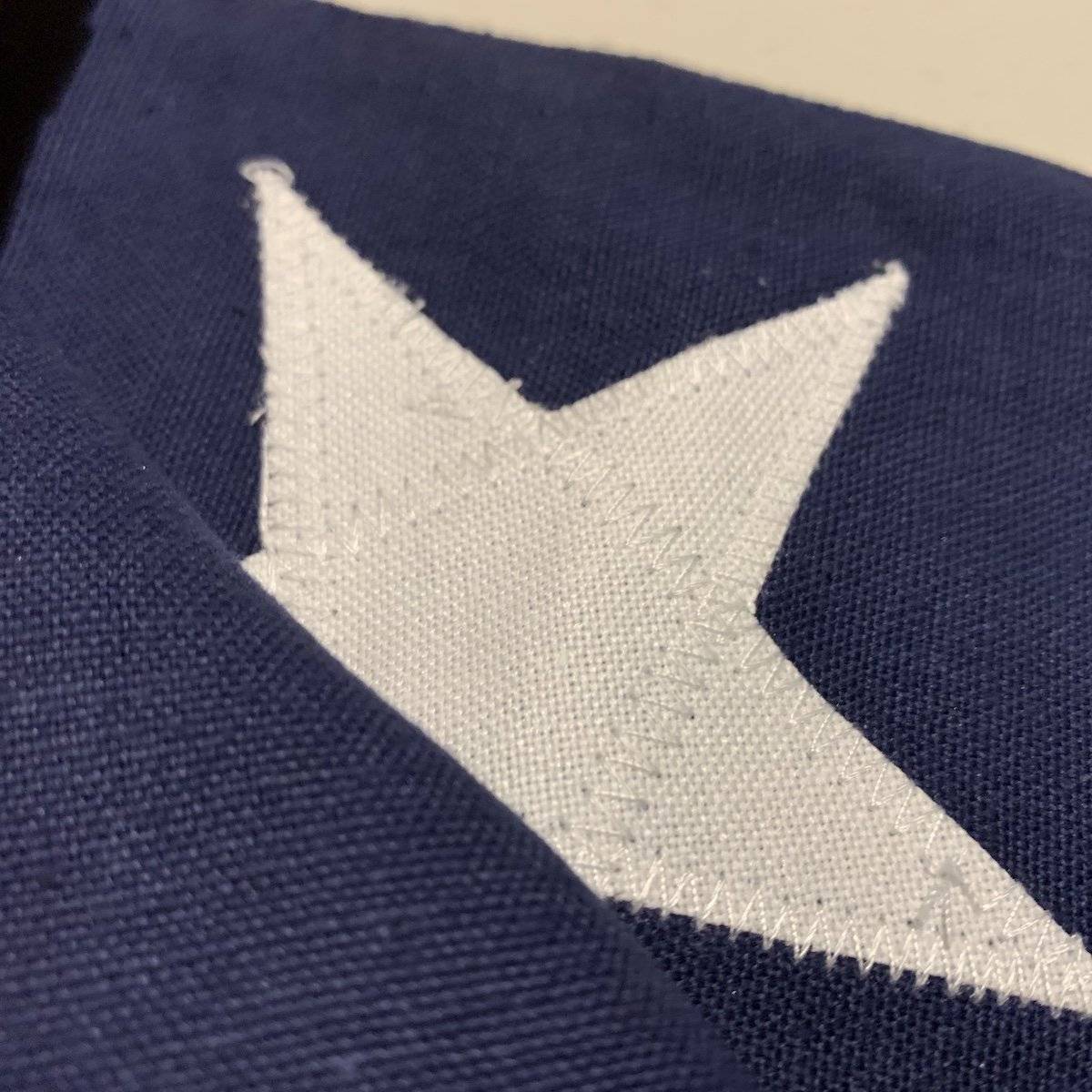 17th Infantry Georgia Cotton Flag 52 inch X 52 inch with Pole Hem Sleeve / Ties - Image 2