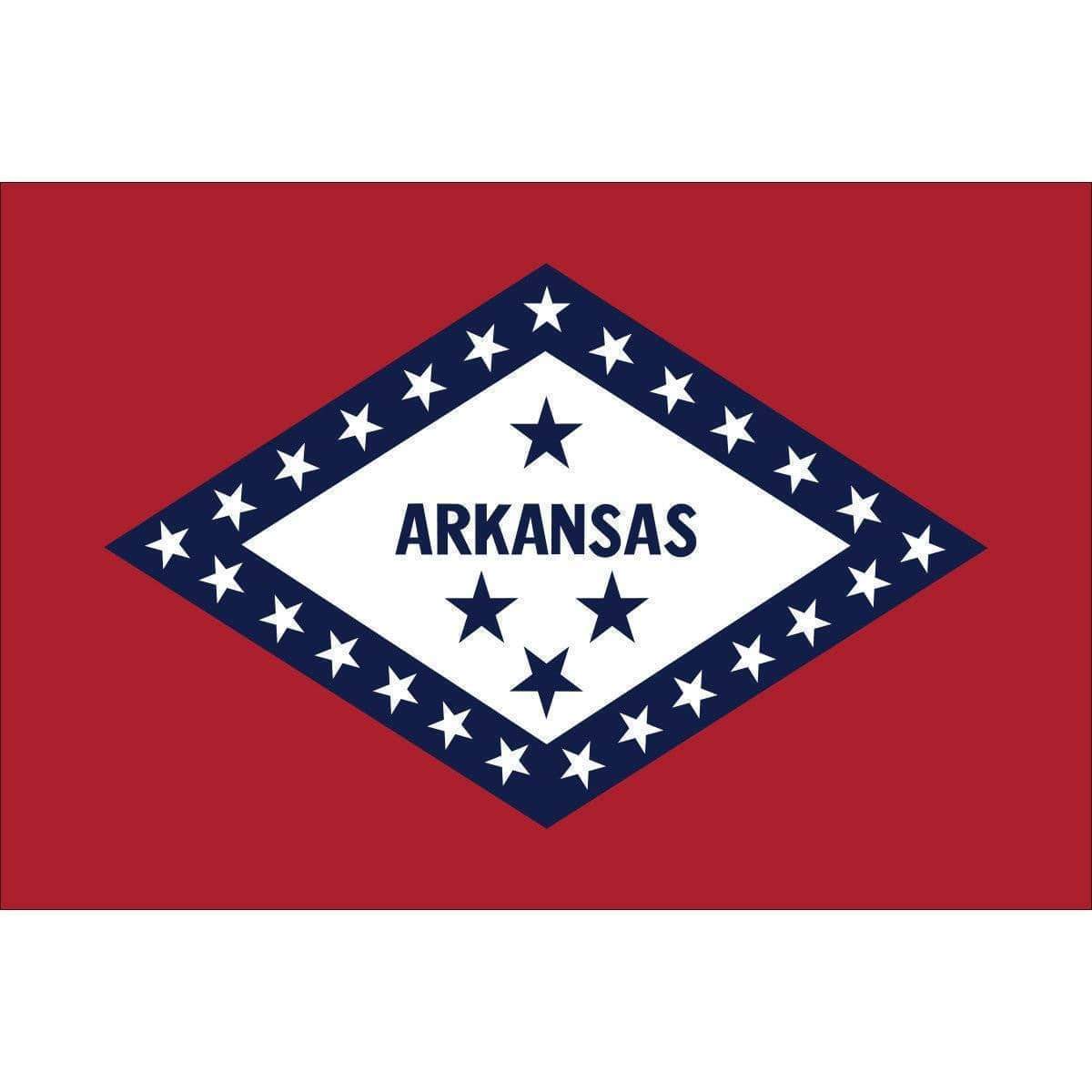 Arkansas Flag 3 x 5 ft. Nylon Dyed (USA Made)