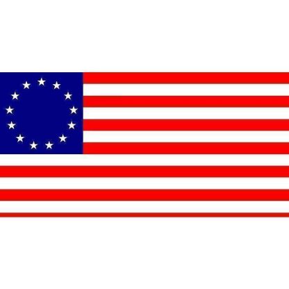 Betsy Ross Flag,  USA Patriotic Flag 12 X 18 inch with sleeve