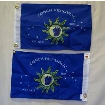 Conch Republic Flag - Key West Flag - Double Sided - 12 x 18 inch with grommets
