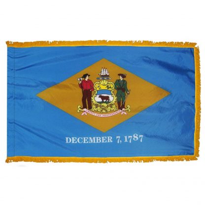 Delaware Flag - Pole Hem Decorative 3 X 5 ft. Standard with Fringe