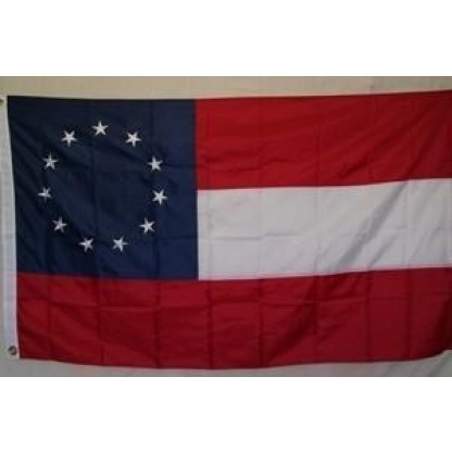 First National 11 Stars and Bars Double Nylon Embroidered Flag 2 x 3 ft.