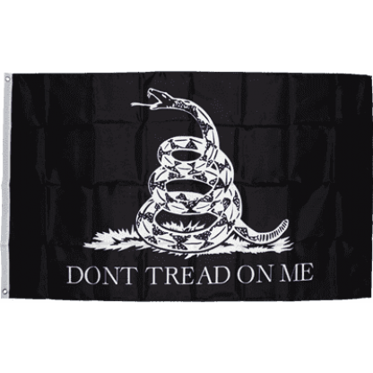 Gadsden Dont Tread on Me Black Flag 3 X 5 ft. Nylon Double Sided