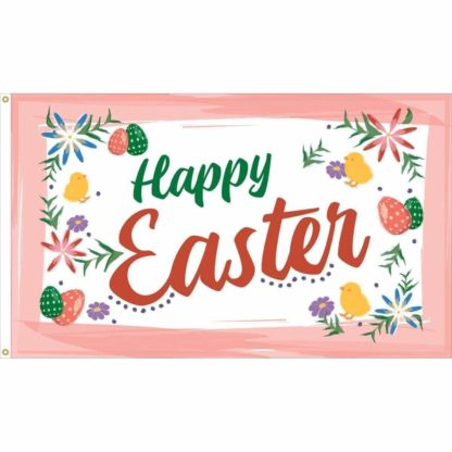 Happy Easter Flag - Outdoor Commercial - 3 x 5 Nylon Dyed (USA Made)