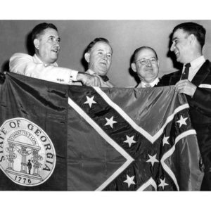 old georgia flag design being presented in 1956 by Democrats to Republicans