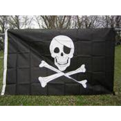 Pirate with Patch Nylon Printed Flag 3 x 5 ft.