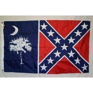 South Carolina Battle Flag - Nylon Embroidered Flag 3 x 5 ft.