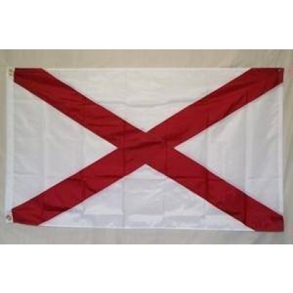 State of Alabama Nylon Embroidered Flag 3 x 5 ft.