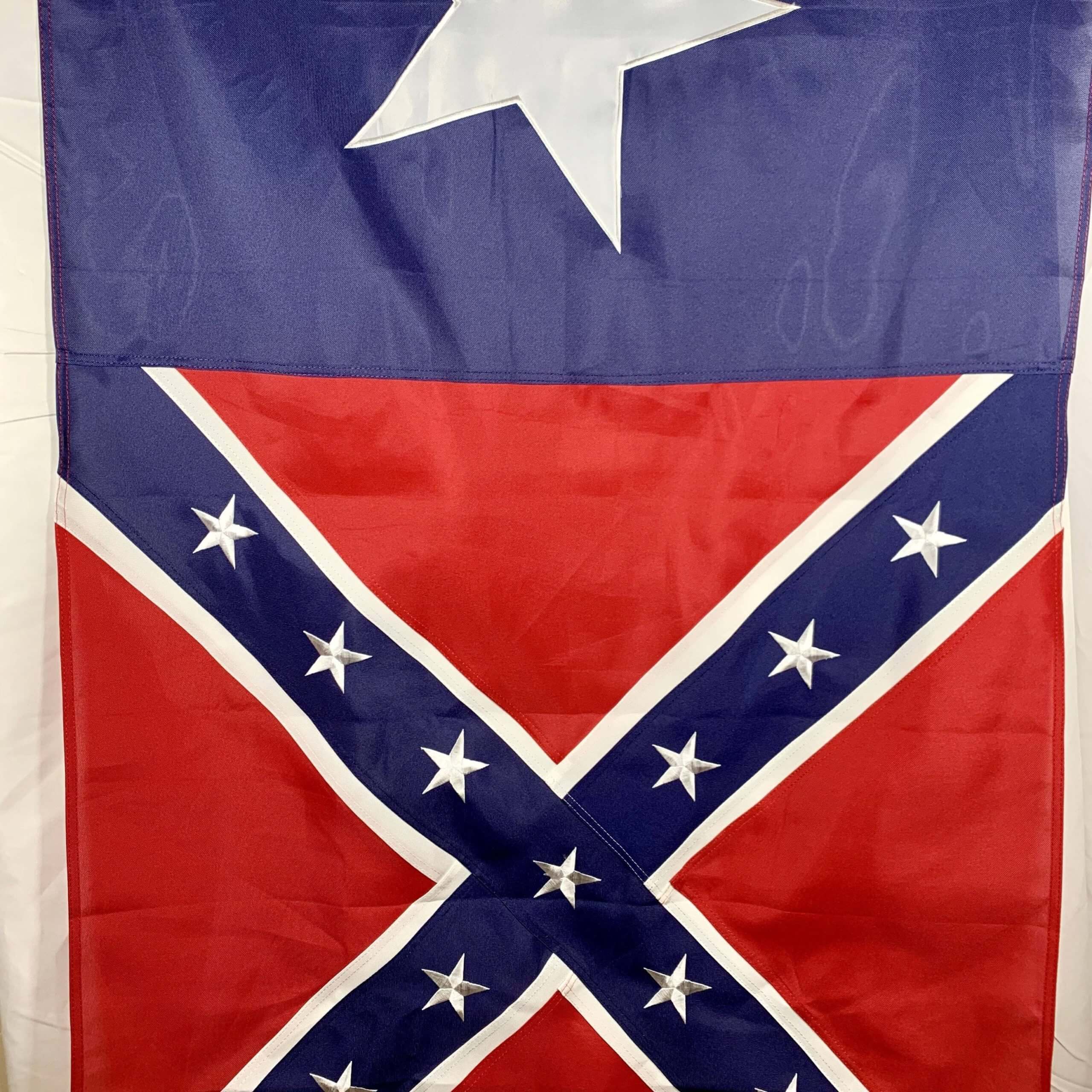 texas battle flag / texas rebel flag nylon embroidered outdoor tough